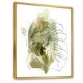 thumbnail image 3 of Line Art Monstera Branch Tropical Abstract Leaves on Green 16 in x 32 in Framed Painting Canvas Art Print, by Designart, 3 of 5