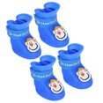 thumbnail image 4 of Botas impermeables Zapatos antideslizantes para mascotas Perros Gatos Rainboost Día de lluvia Botines de silicona portátiles, 4 of 8