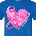thumbnail image 4 of Inktastic Breast Cancer Awareness Pink Ribbon Around Heart T-Shirt, 4 of 5