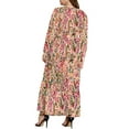 thumbnail image 2 of Mengpipi Women's Plus Size Casual Long Sleeve Crewneck Dress Flowy Tiered Loose Maxi Dress with Pockets 1X-5X, 2 of 6