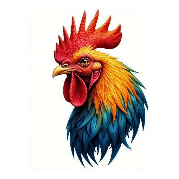 Diamond Art Kits for Adults - 5d Vibrant Rooster Illustration Art Diamond Painting for Adults, Diamond Art for Adults Beginners, Diamond Painting Kits for Adults for Home Wall Decor