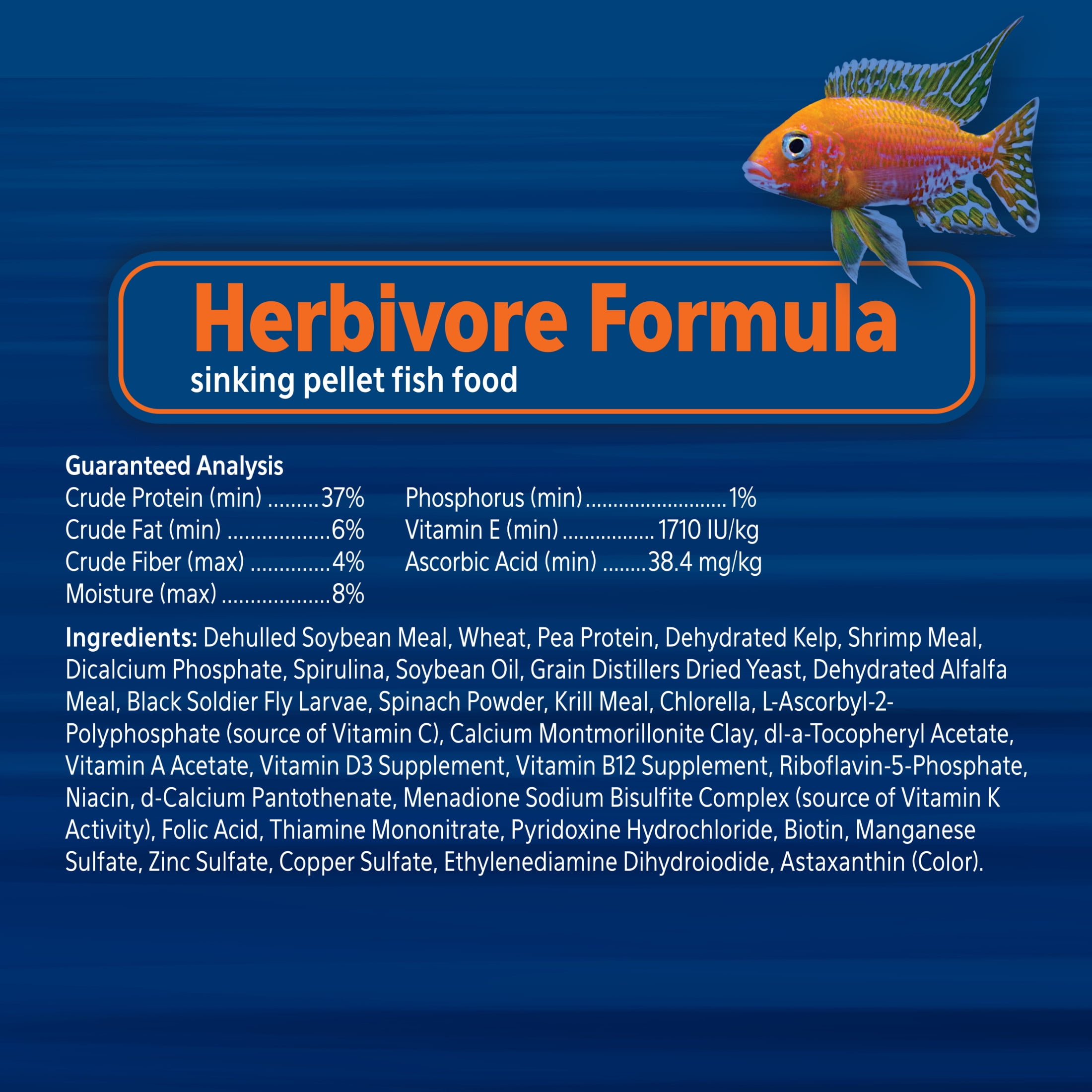 Aqueon PRO Pellet Fish Food Herbivore Formula 5 oz