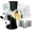 Black, variant on Rotary Cheese Grater for Kitchen, Shredder with 3 Interchangeable Blades, Rotary Grater with Handle and Strong Suction Base, for Vegetables, Fruit, Nuts, Easy to Use and Clean, Red
