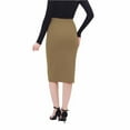 thumbnail image 4 of VBVC Women's Rhinestone Bodycon Midi Skirt,High Waisted Pencil Skirt For Women,Ladies Sparkle Slim Party Office Skirt,Khaki,S-2XL, 4 of 4