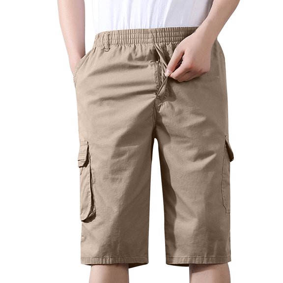 hotojiny Cargo Shorts for Men Big Tall Stretch Work Training Shorts Casual Slim Fit Bermuda Hiking Shorts with Multi Pockets