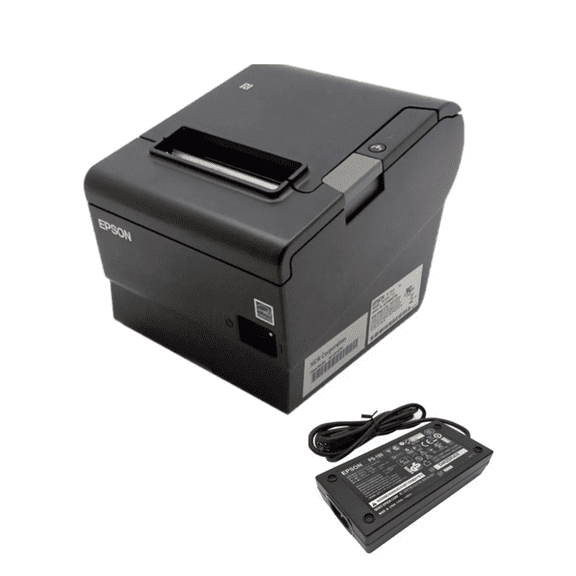 Restored Epson TM-T88VI Receipt Printer Serial USB BLACK (M338A) - W/ Power Supply - PN: C31CE94173 (Refurbished)