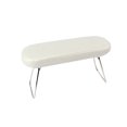 thumbnail image 1 of Reposabrazos de uñas acrílico para uñas, soporte de cuero de microfibra para uñas, almohada de mano para técnicas de uñas, salón de uñasBlanco, 1 of 5