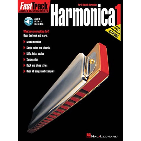Pre-Owned FastTrack Harmonica Method - Book 1 Book/Online Audio (Fast Track (Hal Leonard)), 9780634009808, 063400980X, Paperback,
