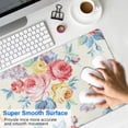 thumbnail image 4 of Long Mouse Pads for Desk,Pioneer Flower Floral Print Pattern Desk Mats on Top Of Desks, Desk Mouse Pad Extra Large with 3mm Non-Slip Base and Stitched Edge for Gaming,Office,Work,Home 35.4"x15.7", 4 of 6