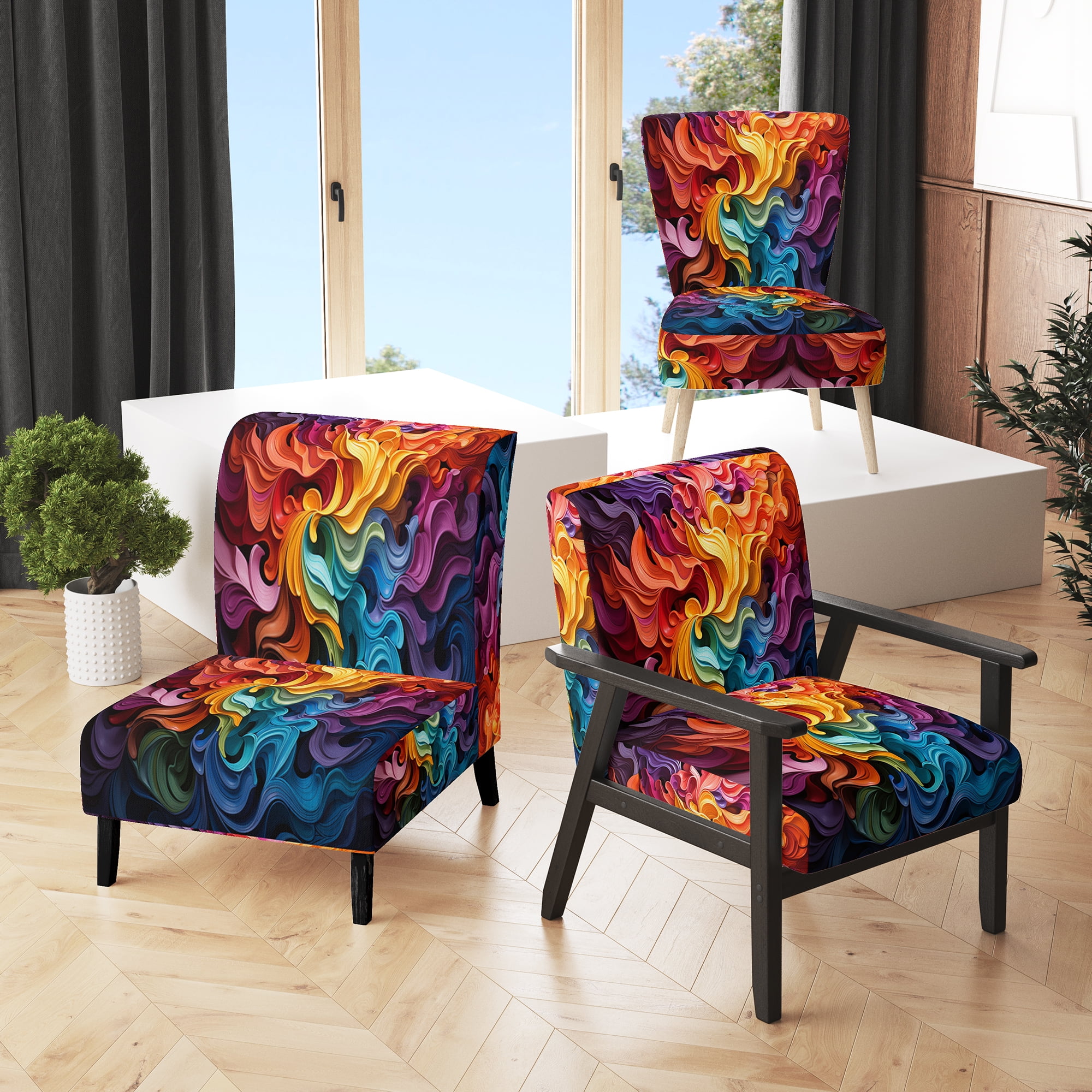Multi Colored Multi Coloured Occasional Chair Noble House William