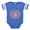 Royal Blue, variant on CafePress - Happy Hippo - Cute Infant Baby Football Bodysuit