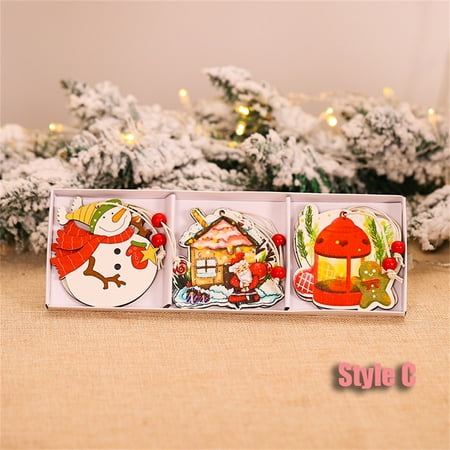 

Creative Color Suit Wooden Doll Pendant Cartoon Christmas Tree Pendant