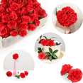 thumbnail image 1 of 60 Flores Artificiales Rosa Cabezas Decoración Y Boda Fiesta Xtellar rojo, 1 of 3
