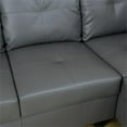 thumbnail image 4 of Lifestyle Furniture Biscuits Right-Facing Sectional & Ottoman in Raining Gray, 4 of 11