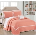 thumbnail image 2 of Chic Home Design Mesa 8-Piece Coral King Quilt Set, Coral, 2 of 2