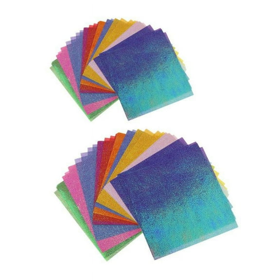 100 X Pearlescent Shimmer Craft Paper Metallic Pearl Sheets Cardstock