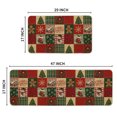 thumbnail image 7 of Sm:)e Plaid Gingerbread Man Snowman Christmas Kitchen Rugs and Mats, 17x29Inch and 17x47 Inch, Non Slip Linen Mat Inside Washable for Porch Patio Hallway, 7 of 7