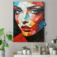 thumbnail image 4 of Abstract Mosaic Woman Face Canvas Painting，Suitable for Living Room， Bedroom， Office， Bathroom， and Hallway Decoration., 4 of 8