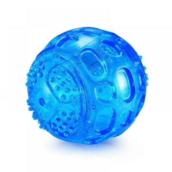 Clearance! Dog Squeaky Ball, Durable Pet Squeak Chew Bouncy Rubber Toy Balls for Small Large Dogs Indestructible Exercise Training Playing