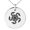 Silver, variant on Stainless Steel Greek Mythology Hydra Engraved Small Medallion Circle Charm Pendant Necklace