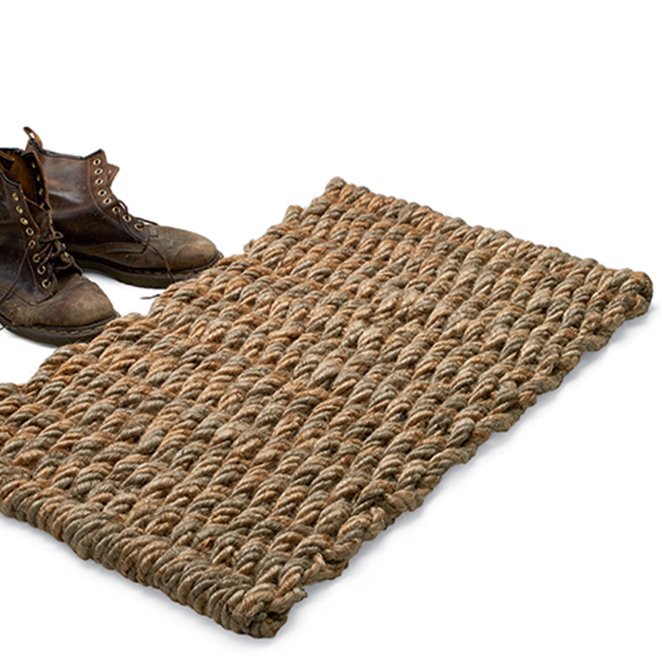 Kings County Tools 30x17” Woven Jute Rug - Indoor or Outdoor Jute Doormat