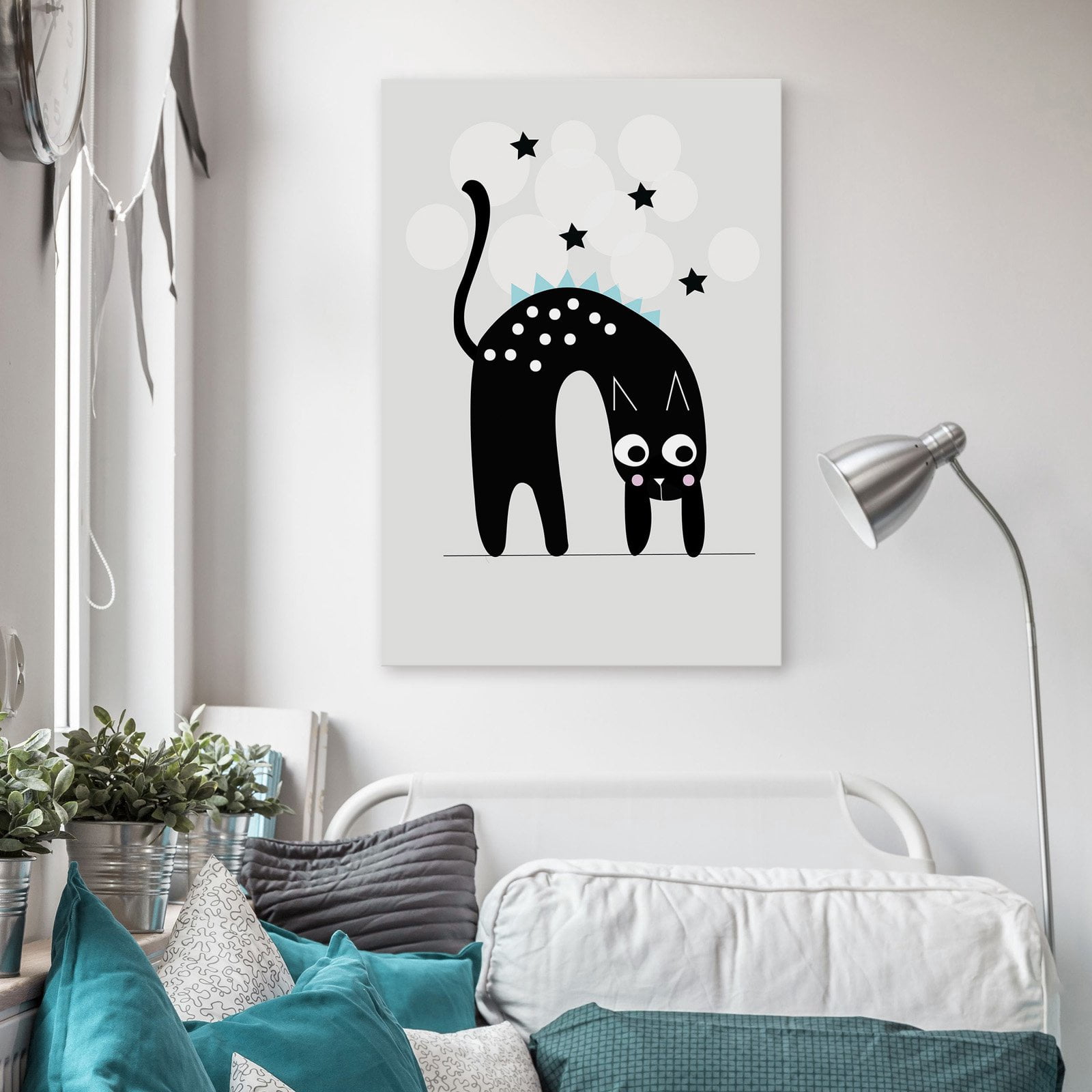 Marmont Hill "Cat Arch" by Katarina Snygg Painting Print on Wrapped Canvas