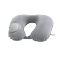 thumbnail image 1 of Almohada de viaje, almohada autoinflable, almohada inflable automática plegable, almohada para el cuello en forma de U para avión, coche, deportes al Gris, 1 of 10