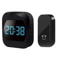 thumbnail image 2 of Self-Powered Wireless Doorbell with Digital Clock & Temperature Display, IP44 Weatherproof Button, US Plug Receiver for Home/Office, 2 of 7