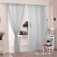thumbnail image 1 of Muyoka Littleduckling, 2 uds., paneles de cortinas de red de gasa transparente, cortinas de ventana de filtración lisas con ojales modernos para dormitorio, sala de estar y hogar Muyoka Hogar, 1 of 2