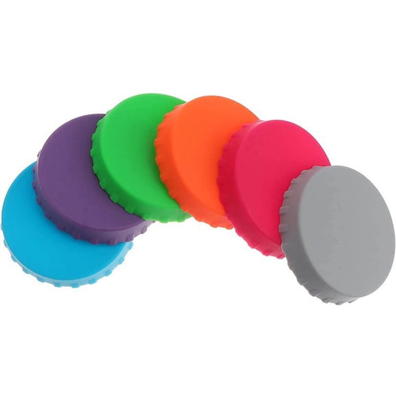 Silicone Can Lids Reusable Beverage Can Covers Leakproof Soda Beer Can Stopper Protector Caps for Outdoor Picnic Party Use 6 Pack