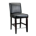 thumbnail image 1 of Ira Smooth Fabric Upholstered Counter Height Bar Stool with Wood Legs, 1 of 4