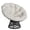 Beige, variant on Large Papasan Chair, 37" Round Wicker Chair with Extra-Thick Soft Fabric Cushion & 360° Swivel Base for Outdoor/Indoor Use, Black