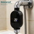 thumbnail image 5 of TAPDRA Digital LED Shower Thermometer 1-2°C Measurement Error Compact Black Body For Bathroom Shower Temperature Detection, 5 of 9
