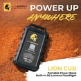 thumbnail image 2 of Lion Energy Lion Cub Portable Power Bank with Built-In 50 Lumens Floodlight, 2 of 9