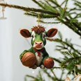 2D Acrylic Cartoon Fun Sports Cow Christmas Tree Ornament Acrylic