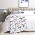thumbnail image 5 of Yibo Horse Farm Animal Flowers Blanket Gifts Blanket Flannel Soft and Comfortable Anti-static Bed Sofa Blanket, 5 of 7