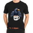 thumbnail image 3 of Crow Coffee Black Short Sleeve T-Shirt for Men and Women, 3 of 4