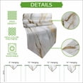 thumbnail image 5 of White Gold Marble Table Runner Linen Burlap Table Runner 72 Inches Long Abstract Simple Geometric Dresser Scarves for Kitchen Island Coffee Dining Room Party Wedding Banquet Holiday Decor 18"x72", 5 of 8