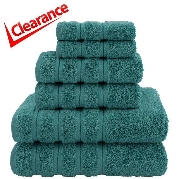 American Soft Linen, 6 Piece Towel Set, 100 Turkish Carde Cotton