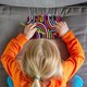thumbnail image 3 of Sensory Activity Board,Silicone Sensory Fidget Stress Toys for Kids 3+ and Adults,Calming for Anxiety,ADHD & Autism,Portable Travel Bag & 22 Colorful Soft Strings（Green,Round）, 3 of 5