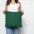 thumbnail image 2 of Dark Green Plaid Pillow Covers 24x24 Inch Decorative Throw Pillow Cover, Country Vintage Abstract Striped Lattice Sofa Pillowcases Accent Cushion Case Home Decor Bedroom Living Room, 2 of 6