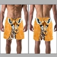 thumbnail image 3 of luoweisi Men's Beach Shorts Quick Dry Swim Trunks with Mesh Lining Giraffe S, 3 of 5