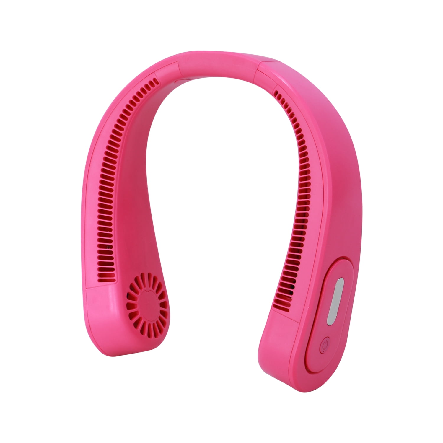 Mainstays Portable Rechargeable Neck Fan, Outdoor, Pink