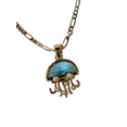 thumbnail image 4 of COLLAR DE MEDUSA AZUL DE ORO LAMINADO, 4 of 5