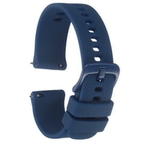 Uxcell Silicone Watch Band 18mm Quick Release Flexible Rubber Replacement Watch Strap with Stainless Steel Clasp for Men Women, Blue