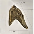 thumbnail image 2 of Wall Mount Aluminium Greyhound Head Statue Sculpture (Antique Brass Finish), 2 of 4