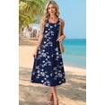 thumbnail image 3 of Wiholl Summer Dresses for Women Flowy Casual Midi Dress Beach Vacation Sundresses with Pockets, 3 of 8