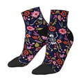 thumbnail image 3 of Salouo Dancing Skeletons Floral Garden Pattern Unisex Middle Tube Socks,Middle-Finger Knee High Socks Over The Calf Tube Stocking Crew Stockings for Women and Men Tube Socks, 3 of 8