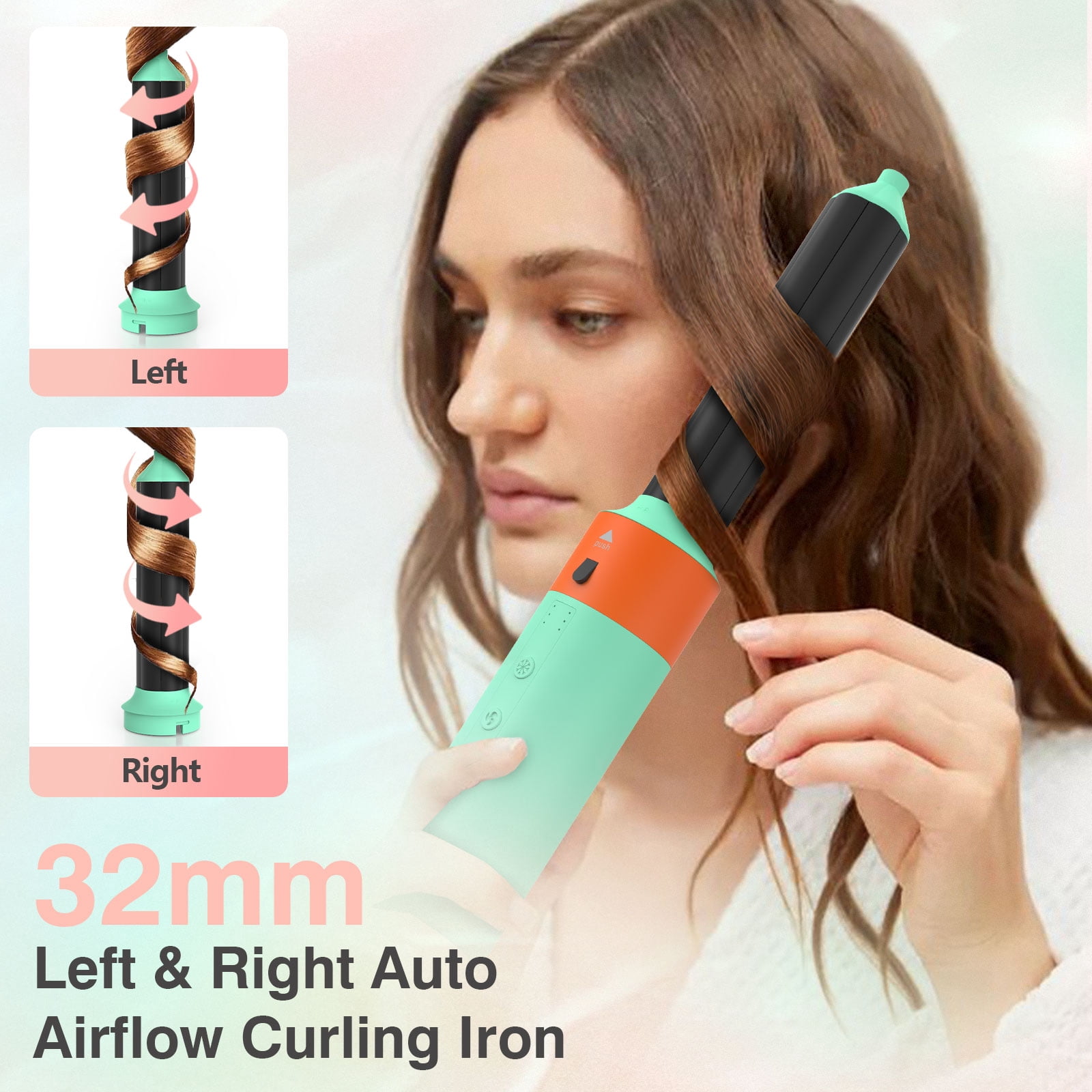 Six-in-one Curling Iron, Hot Air Comb, Multi-functional Hair Dryer 1000W Automatic Curling Iron, Six-in-one Hair Styler