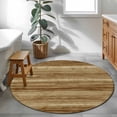thumbnail image 3 of Round Rugs 4Ft, Vintage Western Round Area Rug Washable Indoor Throw Carpet, Rustic Farmhouse Wooden Grain Barn Door Soft Non Slip Circle Rug for Kitchen Nursery Room Home Decor Aesthetic, 3 of 8